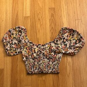 Billabong Floral Puff Sleeve Blouse (Medium)